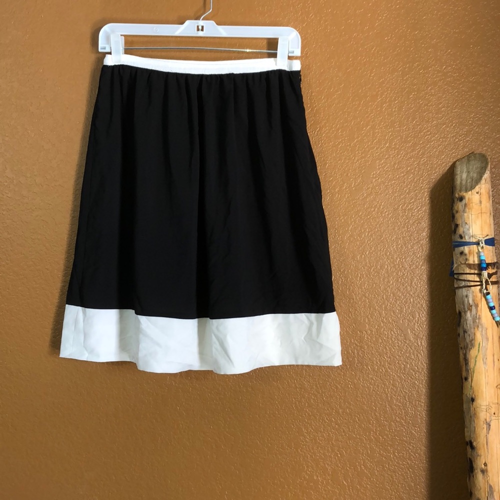 Calvin Klein Black and White A Line Skirt